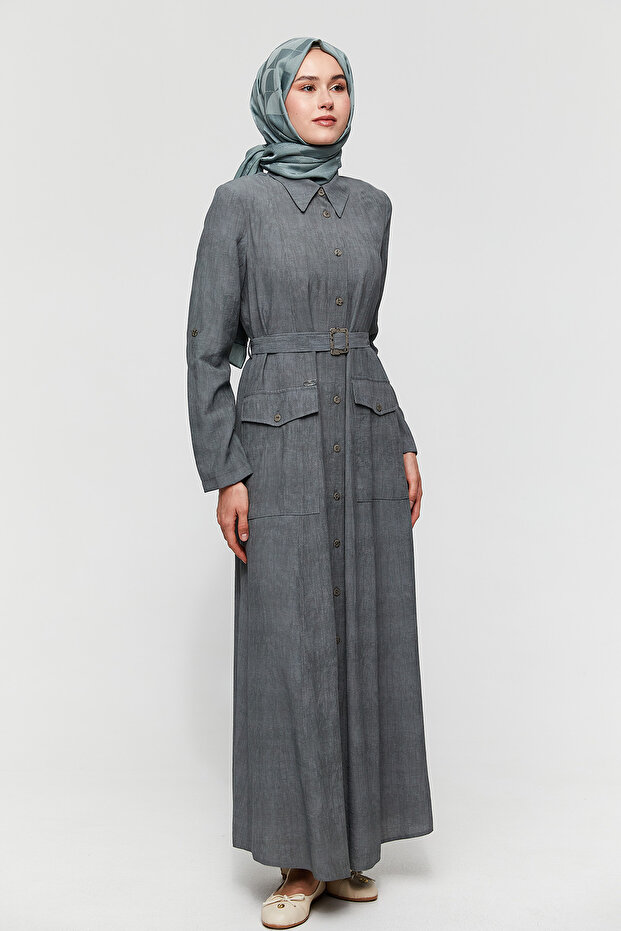 Aerobin Gömlek Elbise - 1