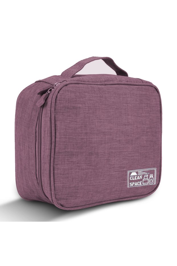 Hanging Travel Wet Dry Toiletry Bag Beautician Women Men |Purple