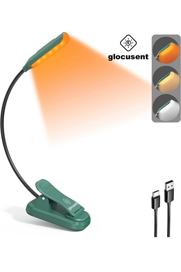 Şarjlı LED Masa, Kitap Lambası Çalışma, Okuma, Tamirci Ergonomik Esnek Şarjlı Type C Yeşil - 1