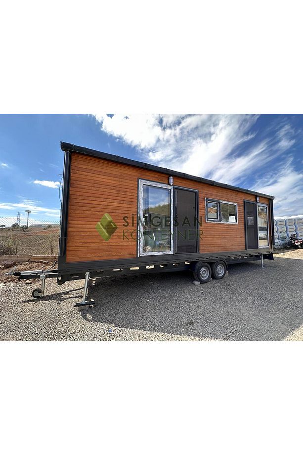 250x800 Ahşap Tiny House | O2 Belgeli, Tam Donanımlı - 1