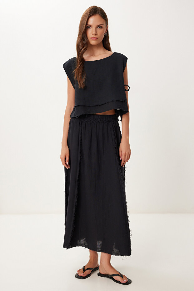 Muslin Blouse Skirt Set