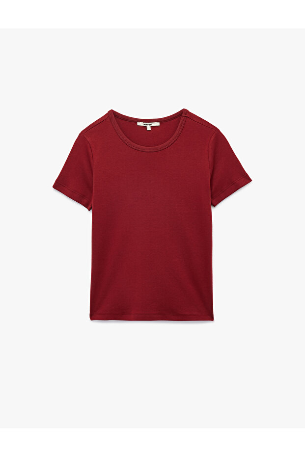 Cotton Short Sleeve Crew Neck Basic T-Shirt