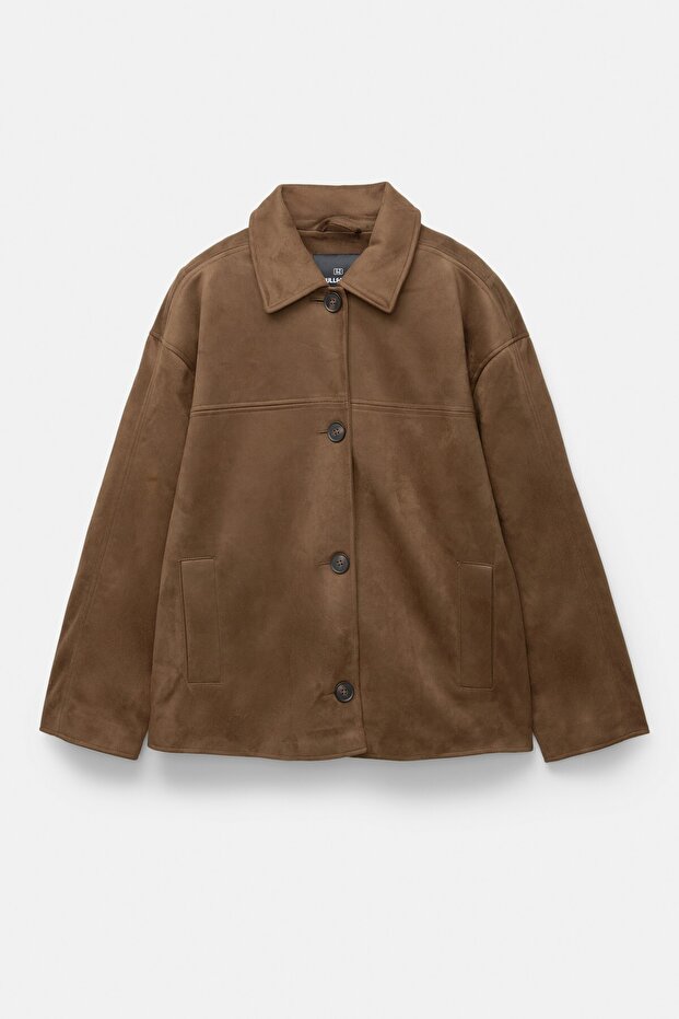 Suni süet ceket - 5