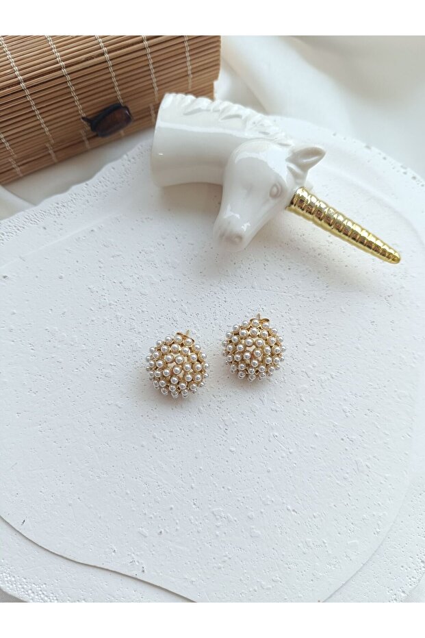 İncili Çelik Küpe - 1