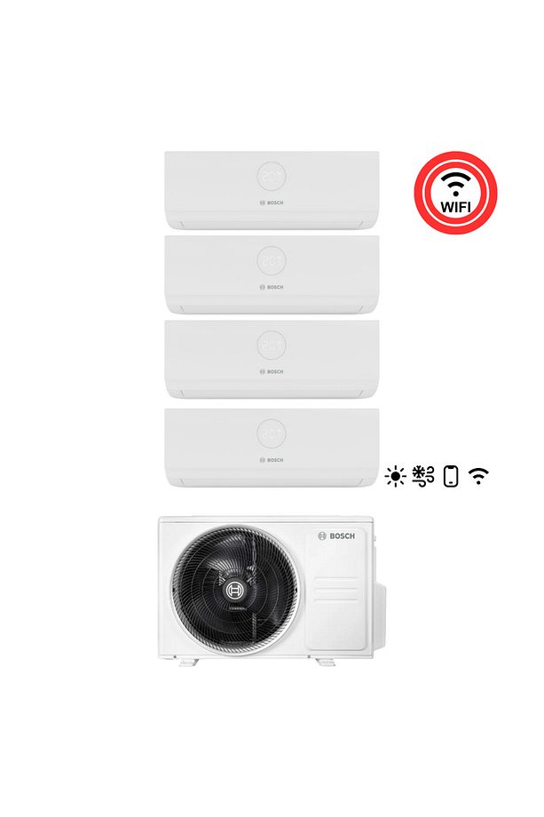 A++ 36000 1 Dış + 4 İç Ünite (4x12000 Btu) Wifi Özellikli Premium Model Multi İnverter Klima - 1
