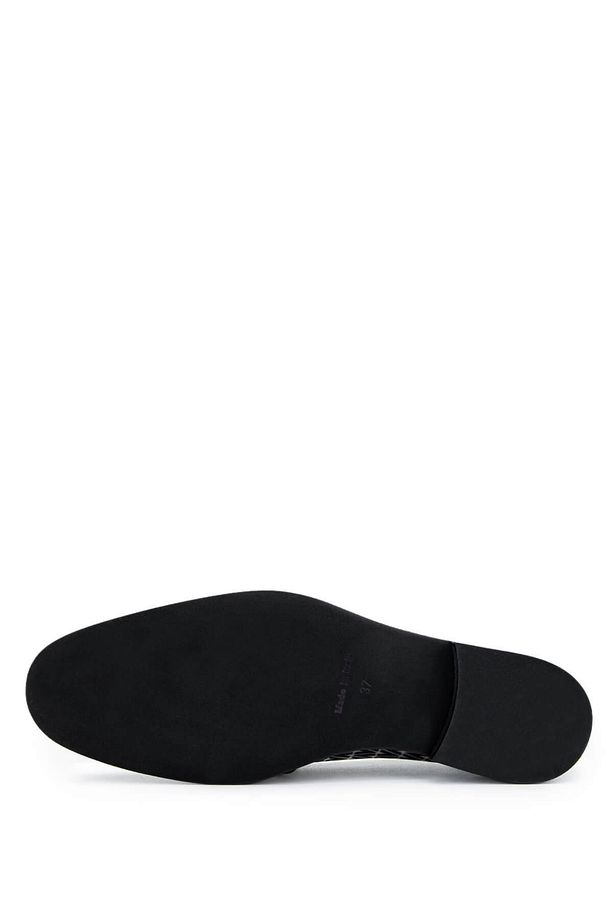 Mario Valentino Kadın Deri & Tekstil Siyah Loafer Ayakkabı - 3