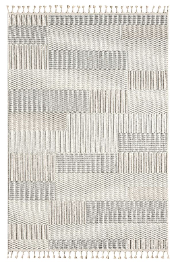 İskandinav Desenli Bukle Halı – Minimalist Şıklık ve Konfor - 1