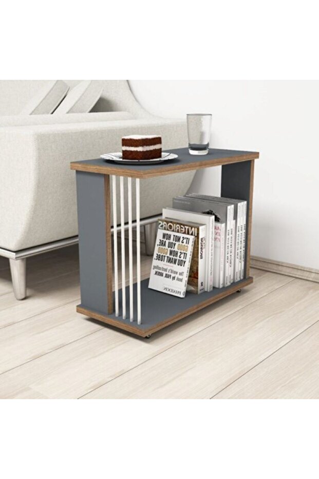 Negro anthracite grey side coffee table - 1