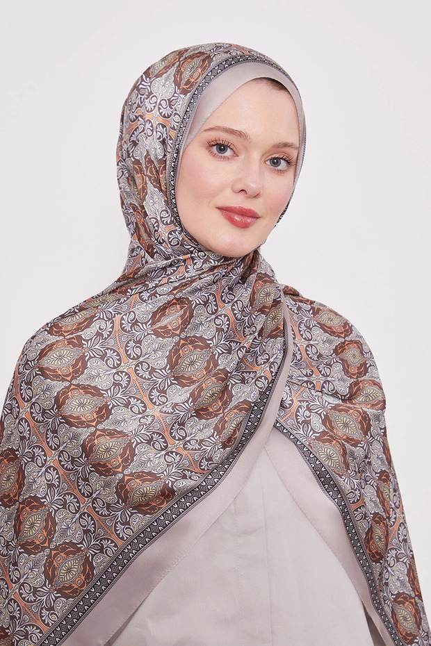 شال حرير هندي بنمط انعكاس - 3