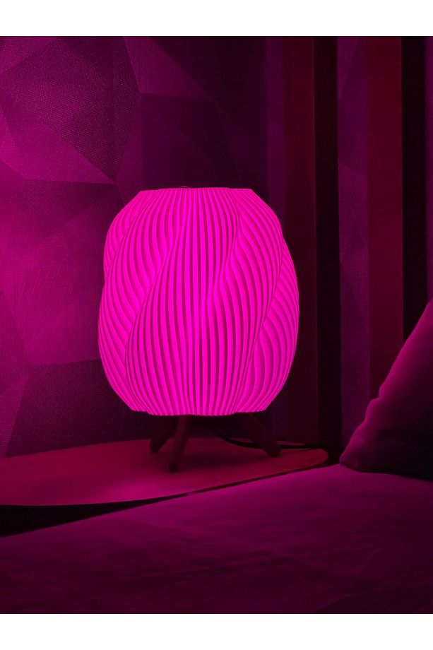 Spiral Dekoratif Masa Lambası - RGB Led Gece Lambası - Wifi Kontrollü RGB Masa Lambası - 4