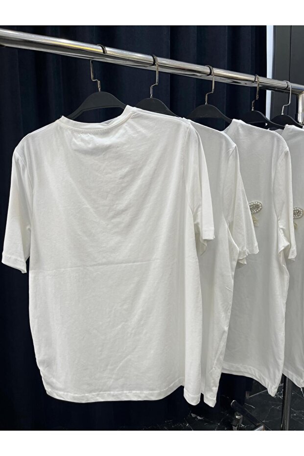 taş aksesuarlı tshirt - 3