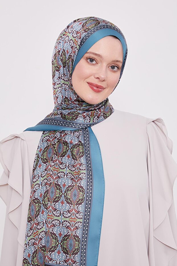 شال حرير هندي بنمط انعكاس - 3