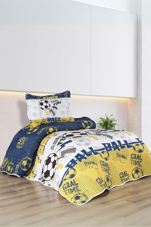 Erkek Çocuk Tek Kişilik Yatak Örtüsü Takımı - Pike Set - 1