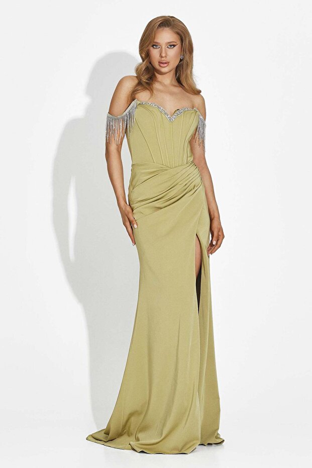 Rochie dama lunga verde Phylis - 6