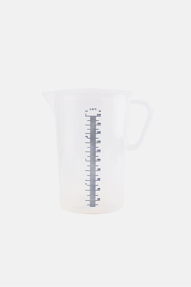 إبريق قياس بلاستيكي شفاف سعة 2 لتر - 1