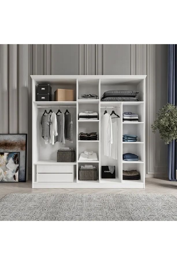 SOHO 5 KAPAKLI BAZALI GARDIROP TAMAMI MDF - 3