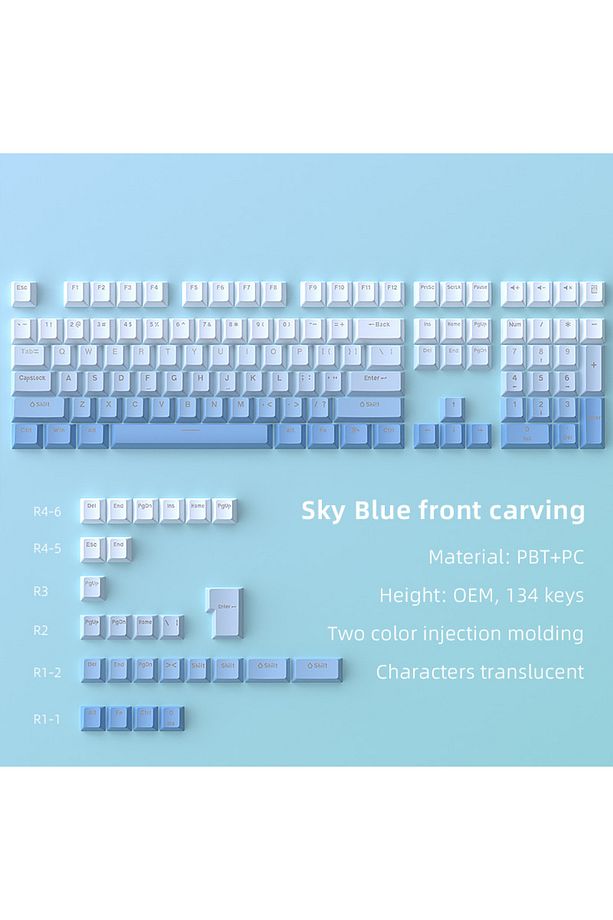 133 Keys PBT Keycaps Klavye Tuş Takımı - 2