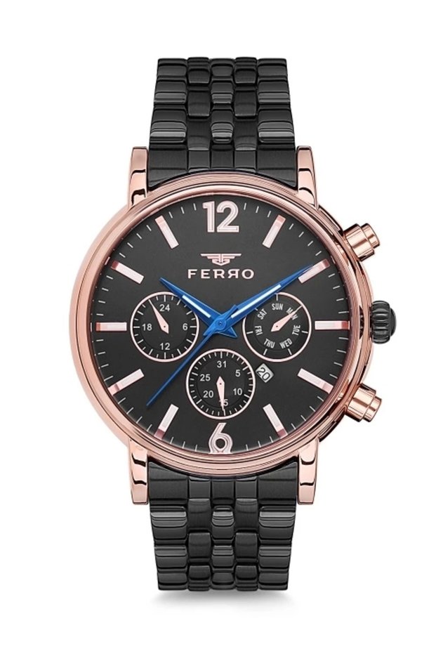 Black Steel Cord Men's Wristwatch F81888A-899-R 3Atm Waterproof 2 Years Warranty
