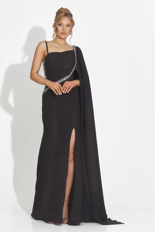 Rochie dama lunga neagra Libre - 6