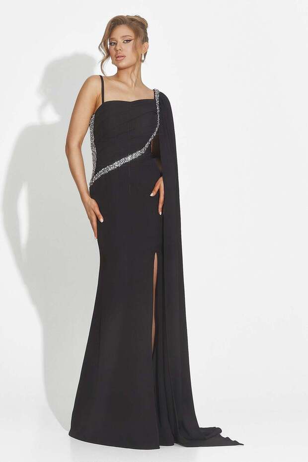 Rochie dama lunga neagra Libre - 8