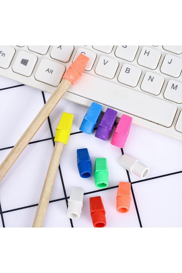 ممحاة متعددة الألوان لغطاء قلم رصاص - 50 قطعة - 4