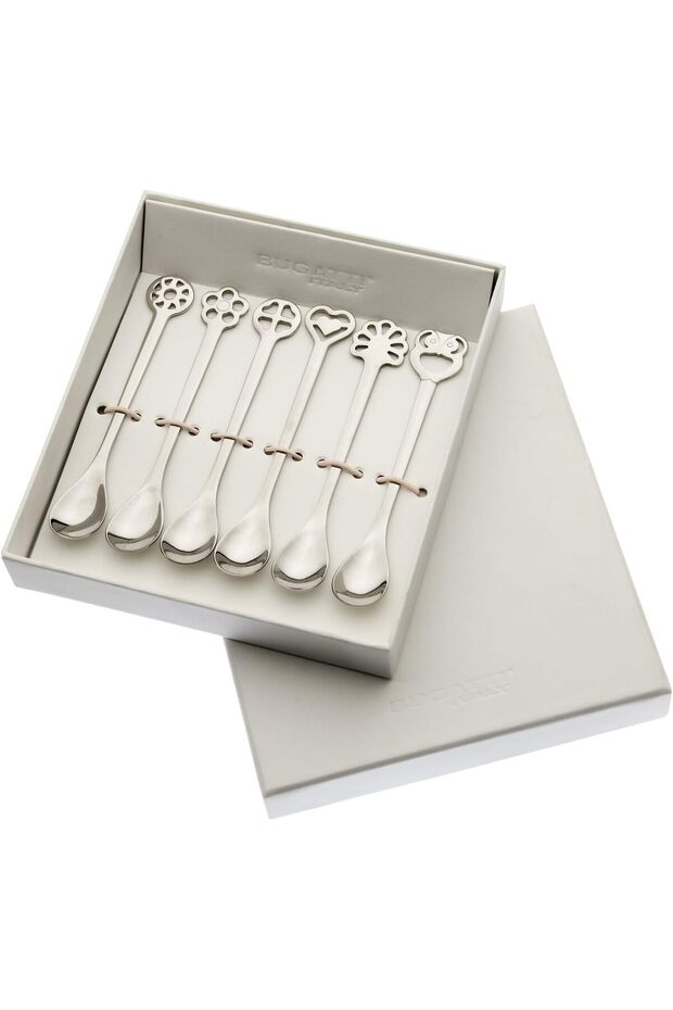 Casa PORTAFORTUNA IN-050A08/6 Mocha Spoons in Gift Box Set of 6