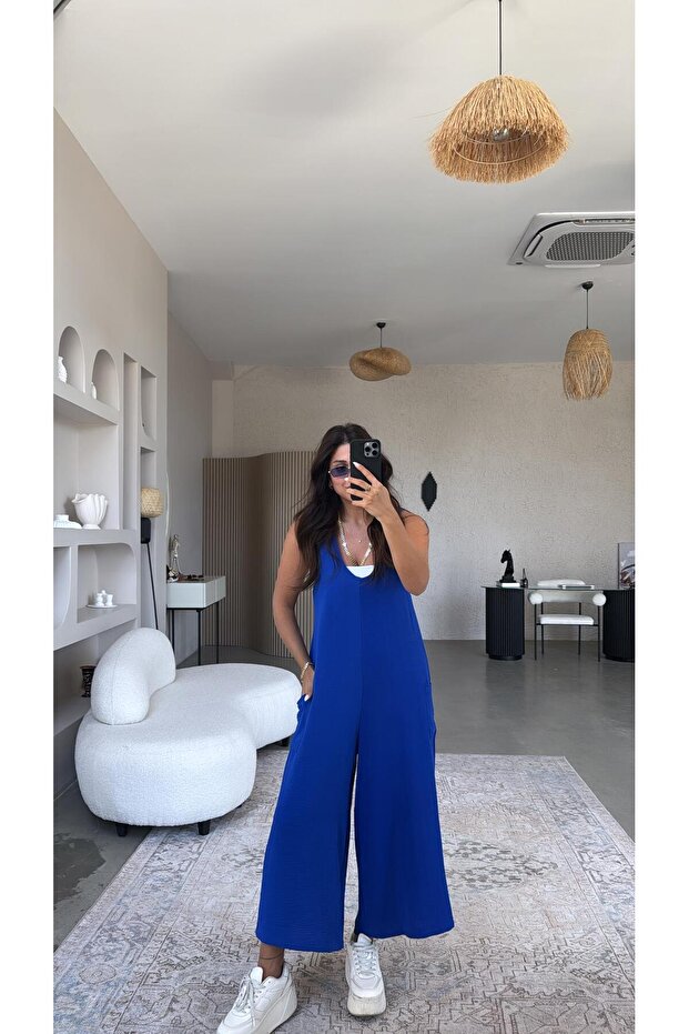 Saks Mavi Bahçıvan Tulum - 5