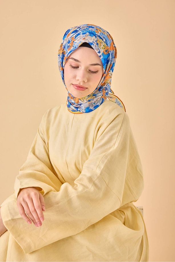Bodrum Desen Soft Pamuk Eşarp - 3