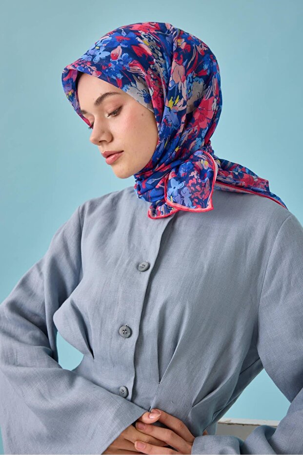 Bodrum Pattern Soft Cotton Scarf - 3