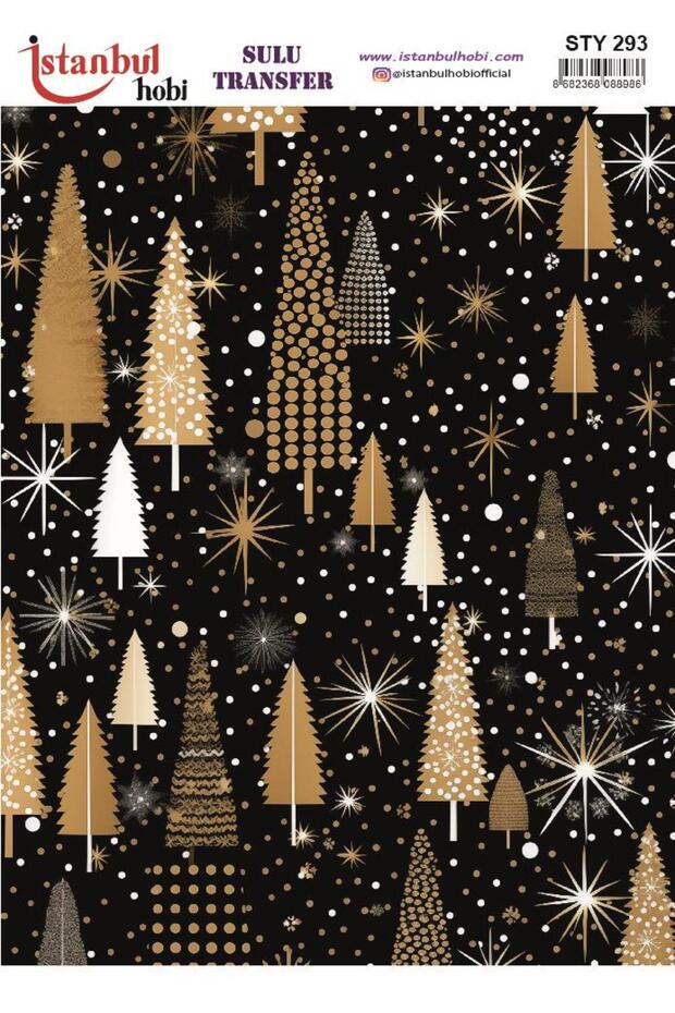 New Year's Water Transfer 25X35Cm Sty293