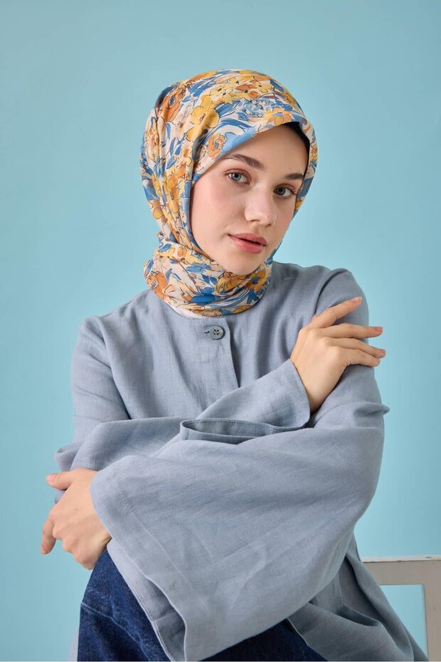 Bodrum Pattern Soft Cotton Scarf