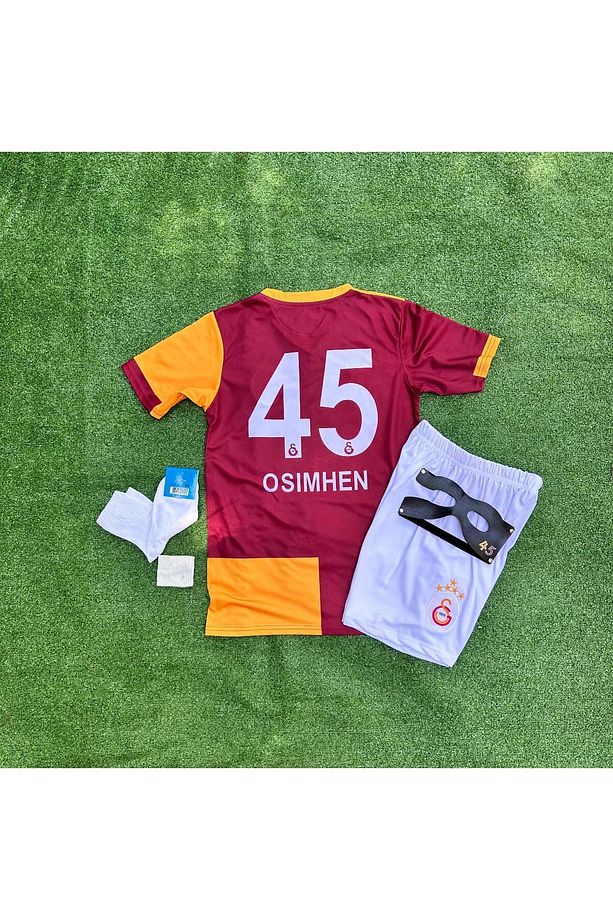 /G.â.l.a.t.â.s.a.r.â.yy V.îctor O's.î.m.h.e.n Siyah-Parçalı 2'li KOMBİN Çocuk Forması 5'li Set+Maske - 2