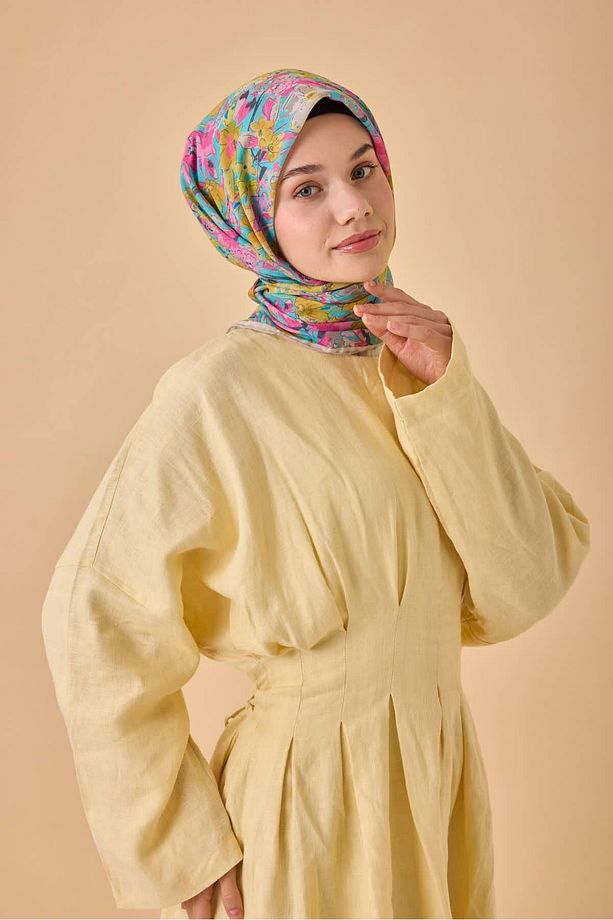 Bodrum Desen Soft Pamuk Eşarp - 3