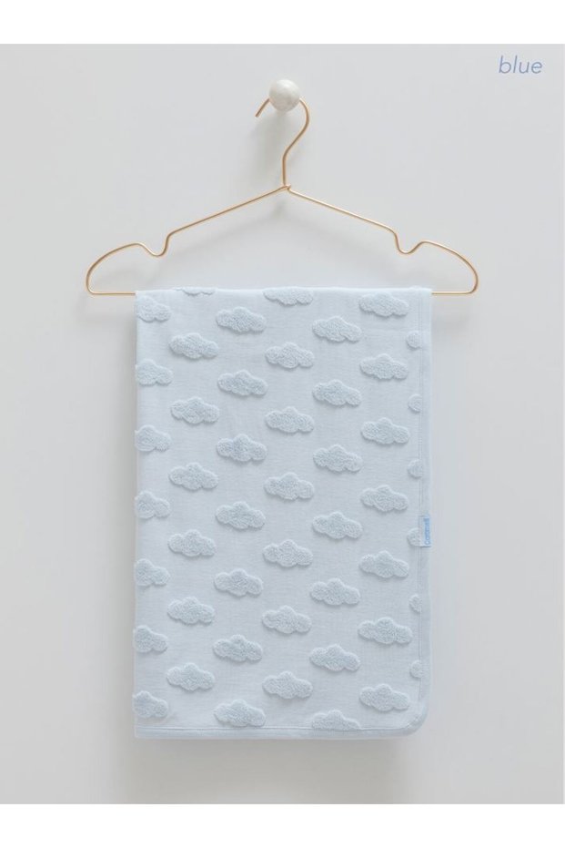 İncibaby Sweet Dreams Premium Cotton Cloud Detailed Baby Boy Blanket 85X95