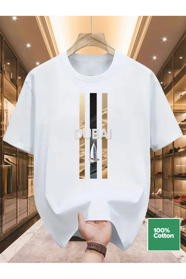 Dubai Custom Printed Unisex Oversize Crew Neck T-Shirt