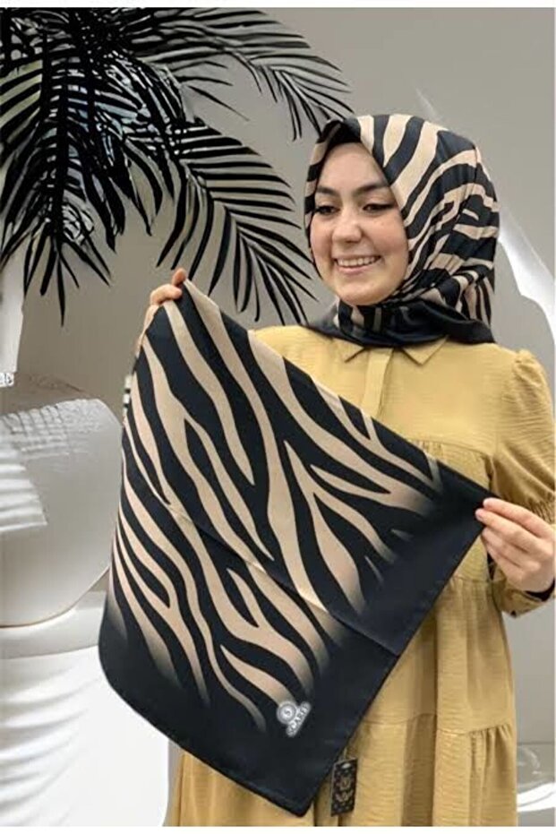 SCARFE POLYESTER TİVİL EŞARP ZEBRA MODEL - 2