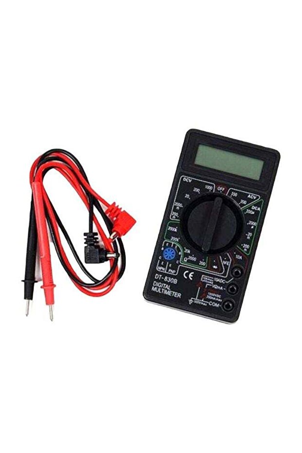 مقياس متعدد رقمي أسود/أحمر - 1