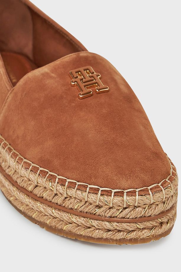 Hakiki Deri ve Süet Detaylı Paltform Taban Espadril AYAKKABI FW0FW08586 GU9 - 5