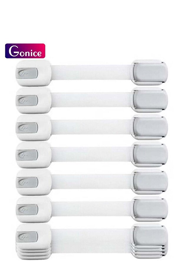 Child Safety Strap Locks (10 Pack) Baby Locks for Cabinets and Drawers, Toilet, Fridge & More. 3M Adhesive Pads. Easy Installation, No Drilling Required