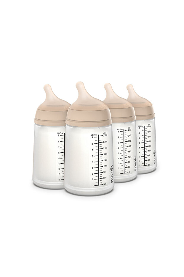 Zero Zero Anti Colic Baby Feeding Bottle,Perfect for Breastfeeding Babies 270ml x4 Set of 4