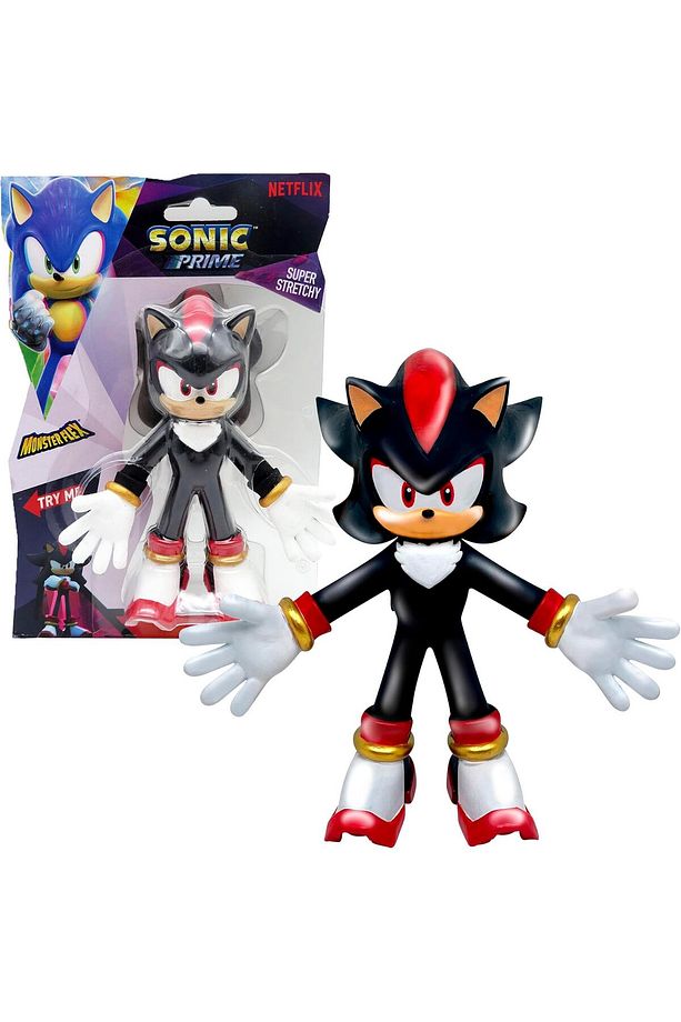 Monsterflex Stretch Sonıc Prıme Yumuşak Uzayan Esnek Karekter Sonic Prime Figür @SHADOW@ - 1