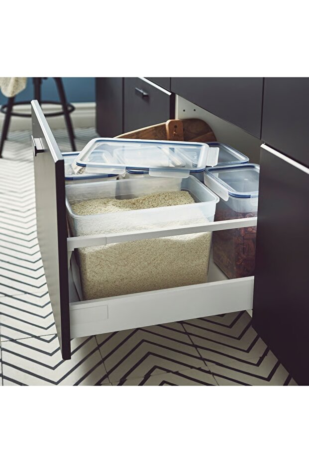 علبة طعام كبيرة مستطيلة/بلاستيك، 10.6 لتر - 2