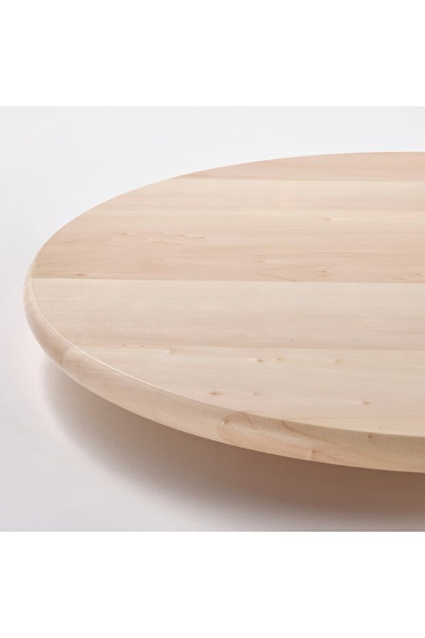 طاولة دوارة كسولة، خشب صلب، 39 سم - 4