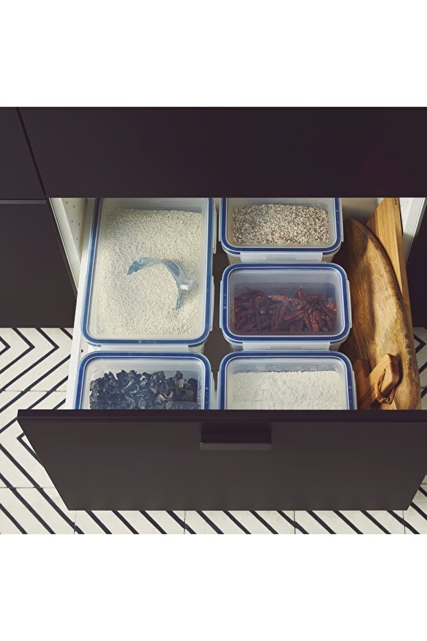 علبة طعام كبيرة مستطيلة/بلاستيك، 10.6 لتر - 3