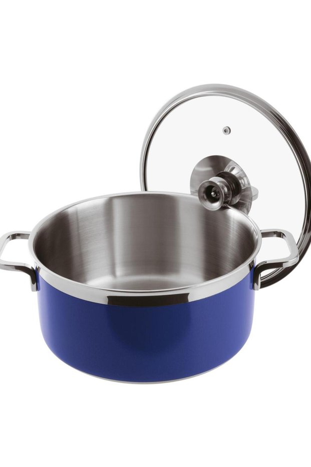 Pot with Lid Blue cm 20 H 10