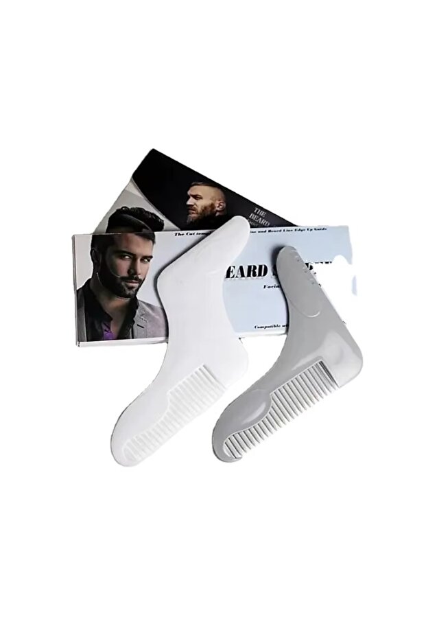 3 قطعة قالب تصفيف اللحية مشط تصفيف اللحية مشط أداة تهذيب اللحية - 1