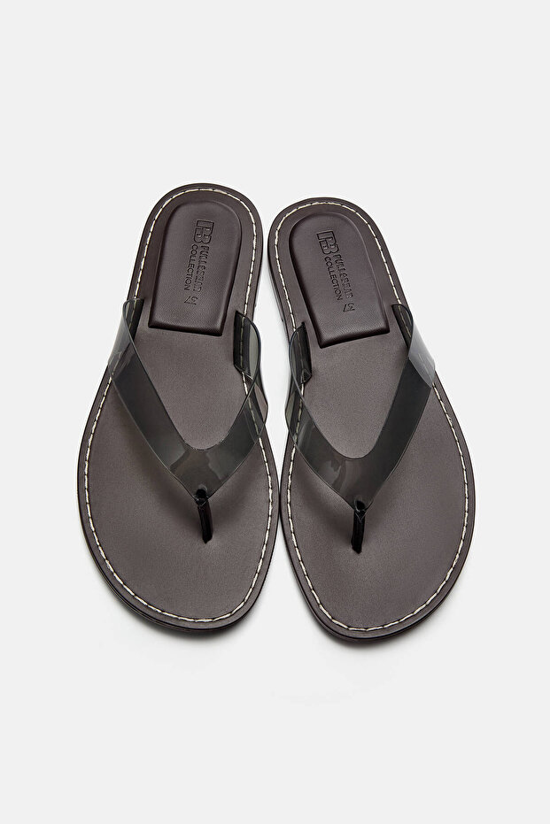 Düz vinil sandalet - 3