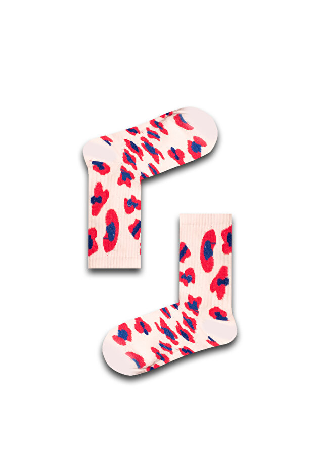 Pink Spots Patterned Unisex Athletic Socks