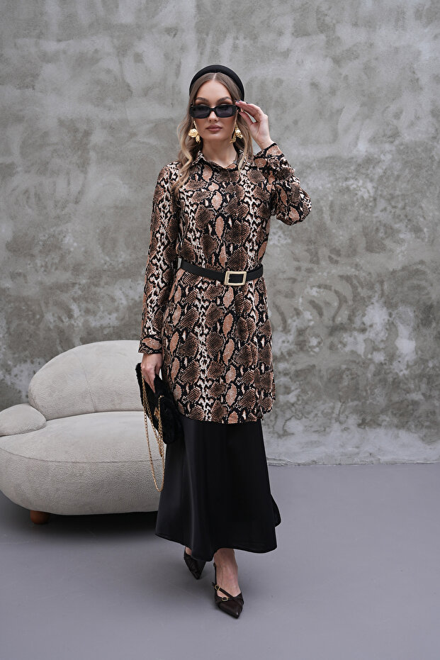 سترة منقوشة بجلد الثعبان - 6