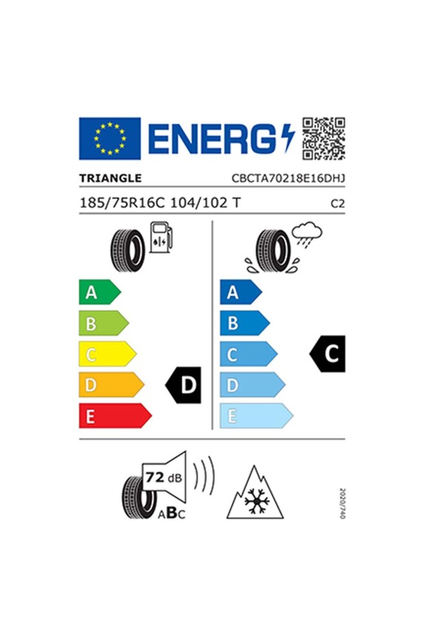 185/75 R16 C 104/102T 8PR Triangle Seasonx Van TA702 4 Mevsim Lastik 2024 Üretim (1 ADET) - 2